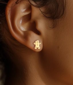 24k Gold Fill Gingerbread Man Earrings
