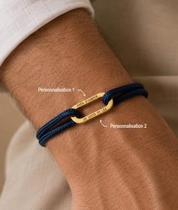 Personalized Engraved Bracelet for Men, Adjustable Name Bracelet, Gift for Dad, Couple Bracelet, Personalized Gift for Men